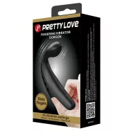 PRETTY LOVE ujjvibrátor Gorgon Fingering Vibrator Black - fekete színben, g-pontos, vízálló, akkumulátoros