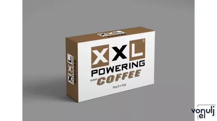 XXL POWERING potencianövelő étrend-kiegészítő por férfiaknak instant coffee 5x