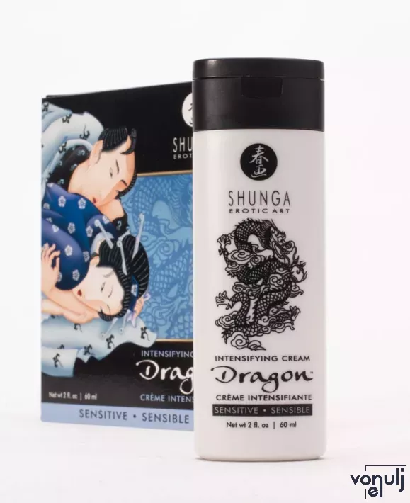 SHUNGA erekciónövelő krém férfiaknak - Dragon sensitive cream 60 ml