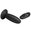 PRETTY LOVE fenékdugó Remote Control Vibrating Plug - fekete színben, vibrátoros, letapasztható, távirányítóval, akkumulátoros