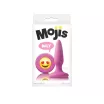 NS NOVELTIES fenékdugó Moji's ILY Pink - rózsaszín színben, emojival díszitve, letapasztható, vízálló, szilikon (8,5 cm)