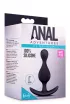 BLUSH fenékdugó Anal Adventures Platinum Wave Plug Black - fekete színben, vízálló, szilikon (11.4 cm )