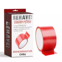 CHISA NOVELTIES kötöző szalag Bind Me Bondage Tape-Red - piros színben, 15 méter, fetish játékokhoz