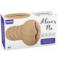 LOVETOY maszturbátor Alien's Pie Masturbator 1 - realisztikus, torz vagina formájú testnyílással, vibráció nélküli, vízálló