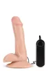 BLUSH élethű vibrátor Dr. Skin Dr Spin 6inch Gyrating Dildo - realisztikus,herékkel,letapasztható,forgófejes,távirányítóval,elemes,vízálló,PVC(15 cm)