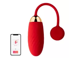 SVAKOM  vibrációs tojás Ella Red - piros színben, vízálló, okos, akkumulátoros, ingyenes applikációval