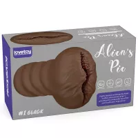 LOVETOY maszturbátor Alien's Pie Masturbator 1 Black - realisztikus, torz vagina formájú testnyílással, vibráció nélküli, vízálló