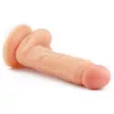 LOVETOY élethű dildó 8" ULTRA SOFT DUDE 2 - közepes méretű, vastag, ultra rugalmas, herékkel, letapasztható, TPE (20 cm)