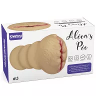 LOVETOY maszturbátor Alien's Pie Masturbator 3 - realisztikus, torz vagina formájú testnyílással, vibráció nélküli, vízálló